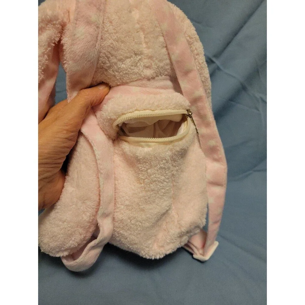 PJ Pal Pink Bunny Plush Toddler Zippered Storage Backpack - Stephan Baby